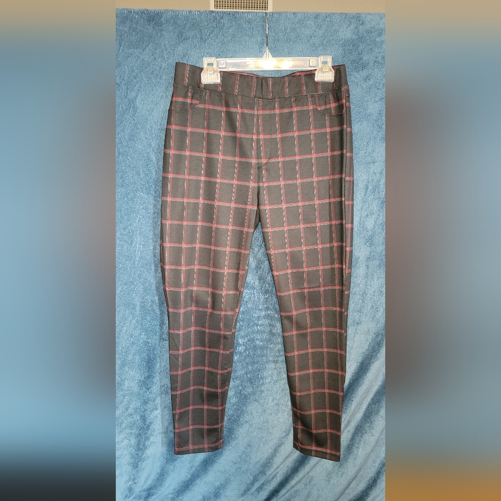 Sanctuary Women's Black and Red Plaid Pants